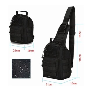 Foto 5 | Bolso Bandolera Táctica Multifunción Cuerpo Cruzada Lab.g Negro