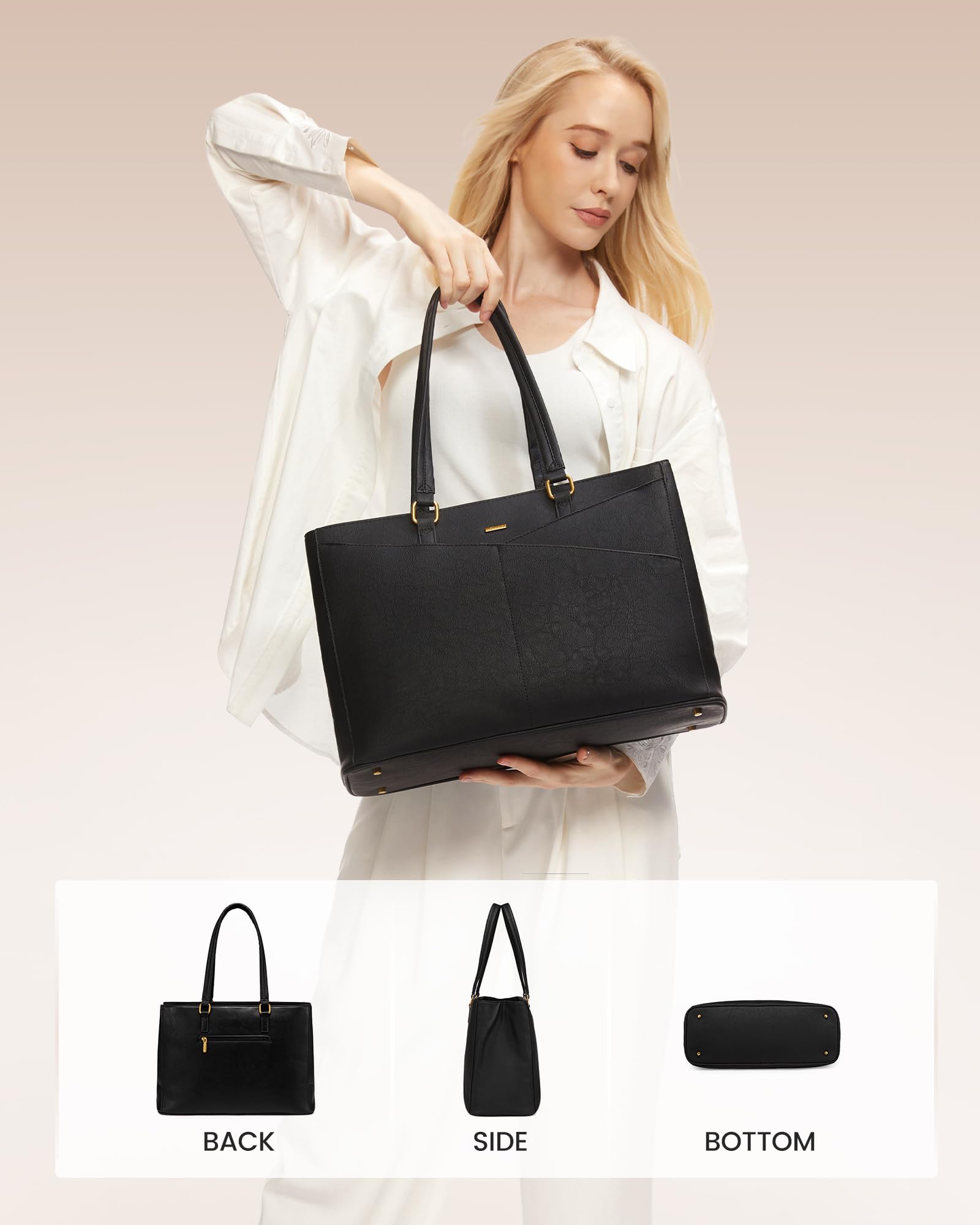 Foto 6 | Bolsa Para Portátil Lovevook Para Mujer De 15.6 Pulgadas, Piel Vintage - Venta Internacional.