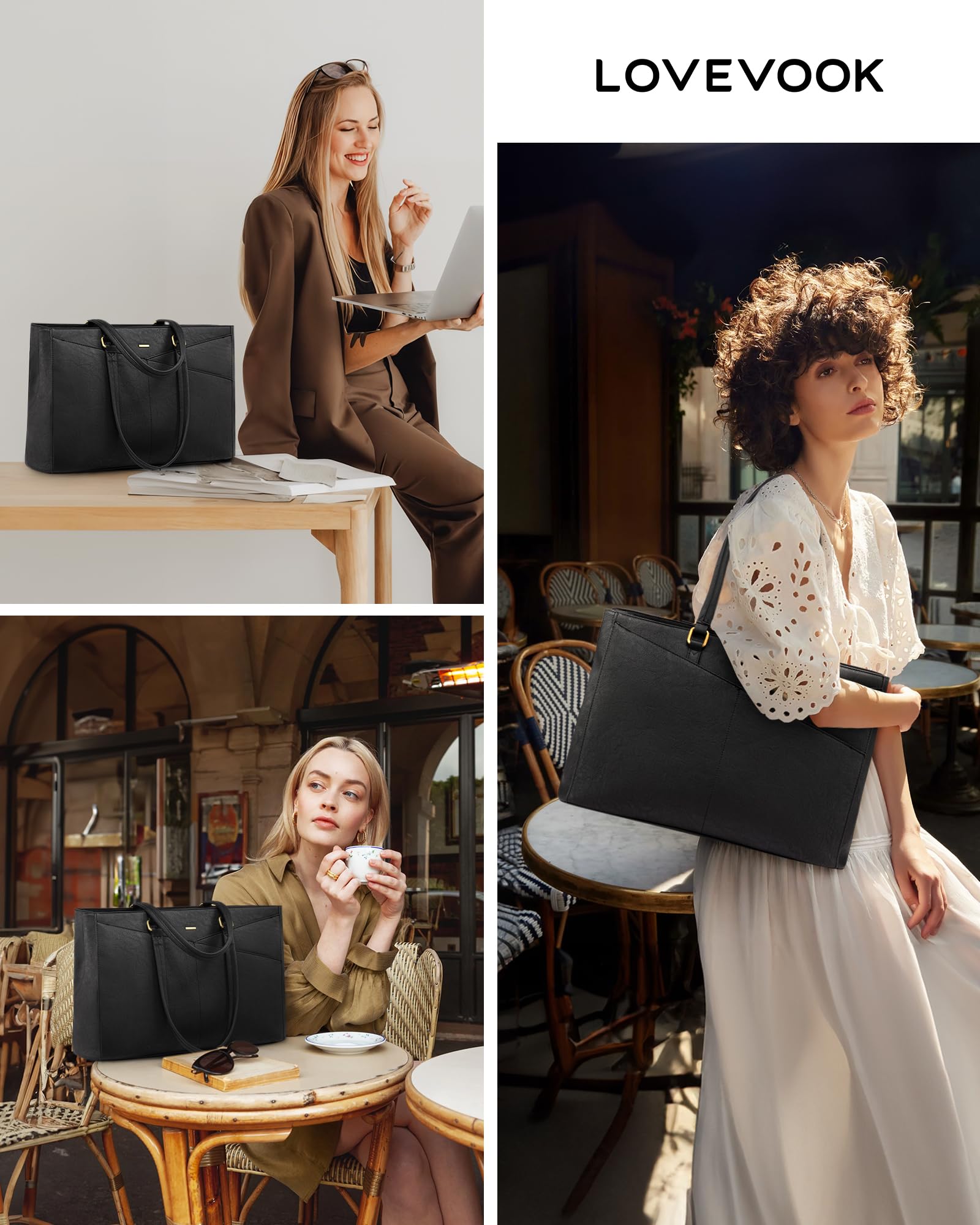 Foto 7 | Bolsa Para Portátil Lovevook Para Mujer De 15.6 Pulgadas, Piel Vintage - Venta Internacional.