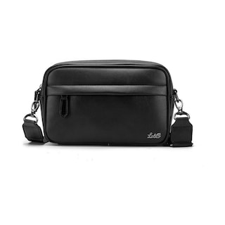 Foto 1 | Bolso De Cuero Para Hombre Bandolera Todo Lab.g Negro