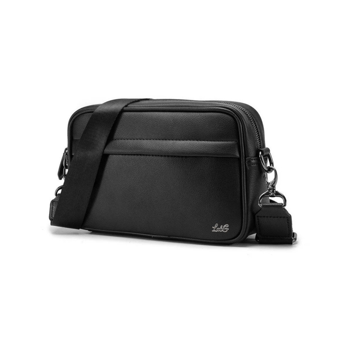 Foto 3 pulgar | Bolso  De Cuero Para Hombre Bandolera Todo Lab.g Negro