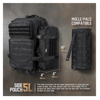 Foto 2 | Mochila Táctica Tácticos Militar Táctica Campismo Accesorios Belug, Negro