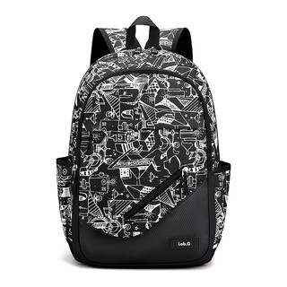Foto 1 | Mochila Estudiantil De Gran Capacidad De 30 L Para Hombre, Blanco Con Negro Lab.g Multicolor