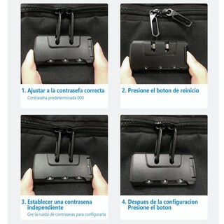 Foto 4 | Mochila Antirrobo Superior Negocios Impermeable 35l Doble Cierre Lab.g Gris