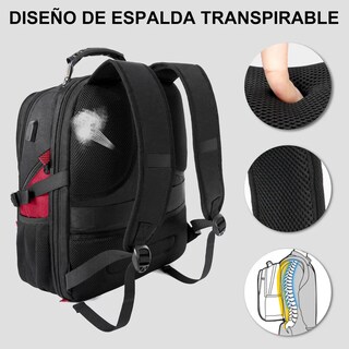Foto 4 | Mochila Para Laptop Impermeable Eo Safe Imports Esi-19444 Rojo