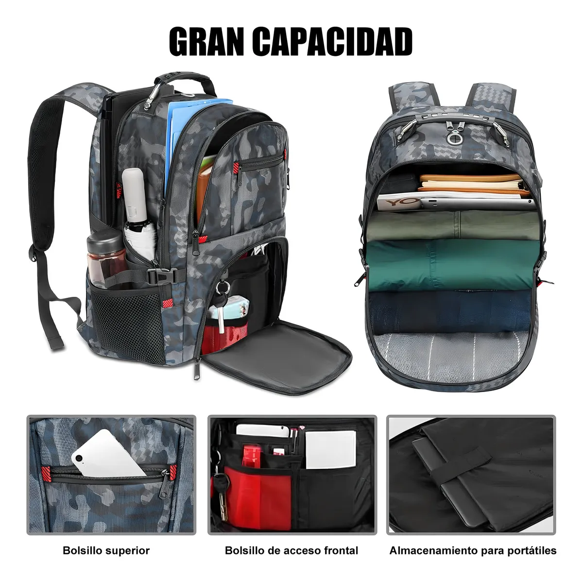 Foto 2 | Mochila Para Laptop Impermeable Eo Safe Imports Esi-19442 Gris