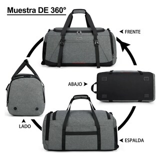 Foto 2 | Maleta Deportiva Bolsa Gym Viaje Mochila Lab.g Gris