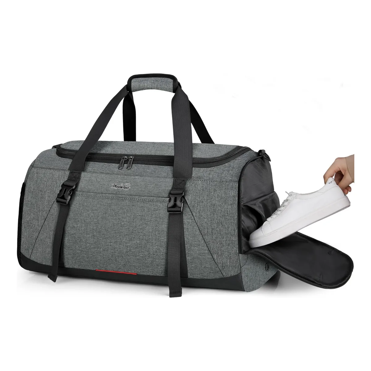 Foto 4 pulgar | Maleta Deportiva Bolsa Gym Viaje Mochila Lab.g Gris