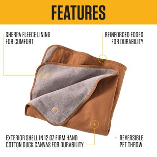 Foto 2 | Manta Carhartt Gear P0000537 Firm Duck Con Forro De Sherpa, Color Marrón - Venta Internacional.