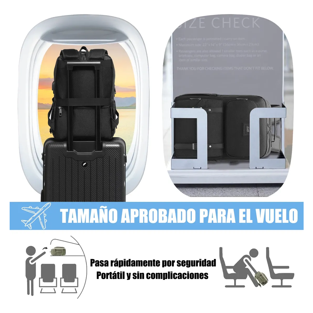 Foto 4 | Mochila Antirrobo Mochila Para Portátil Mochilas De Viaje Lab.g Negra
