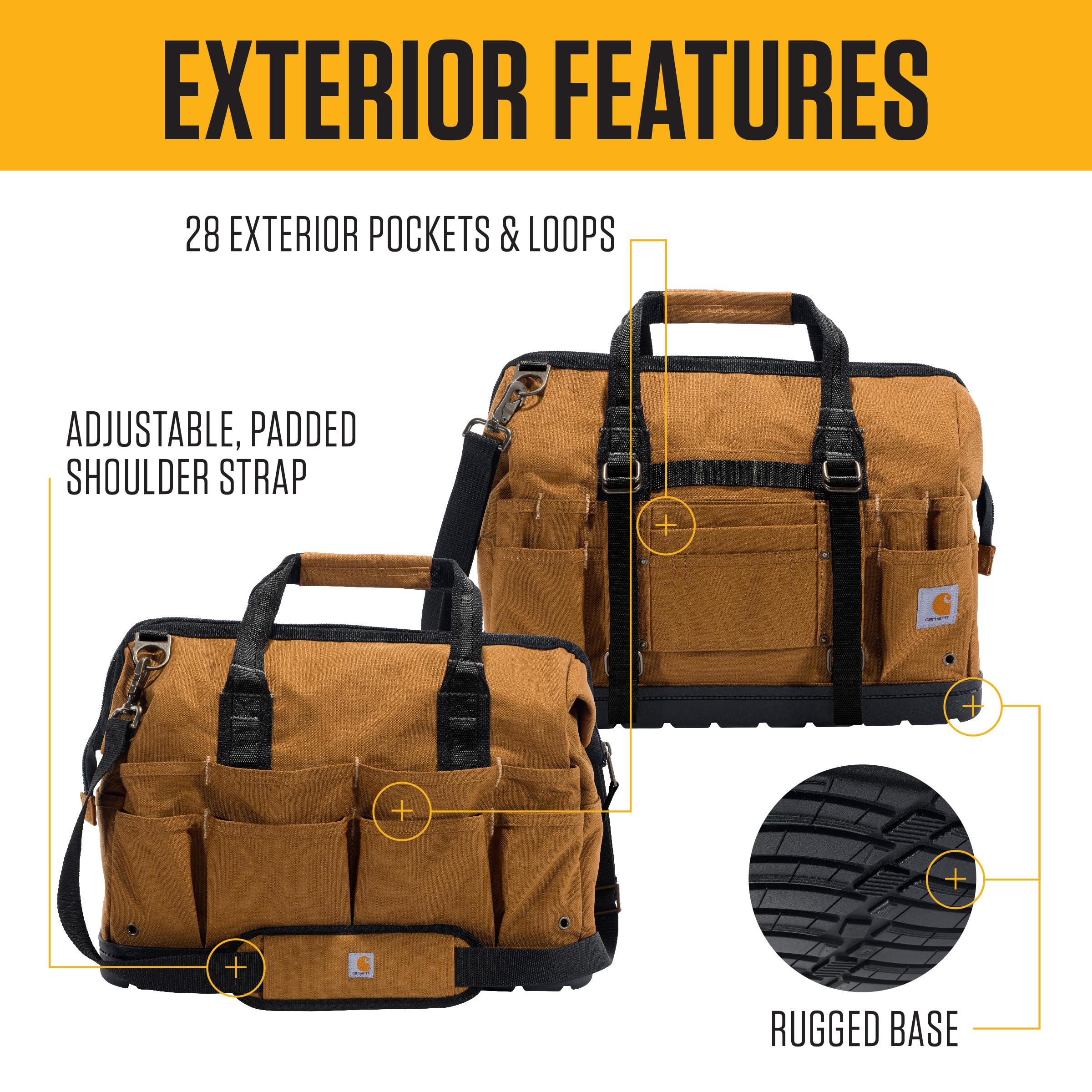 Foto 2 | Bolsa Para Herramientas Carhartt Gear B0000520 Con Base Moldeada, 18 Pulgadas, Color Marrón - Venta Internacional.