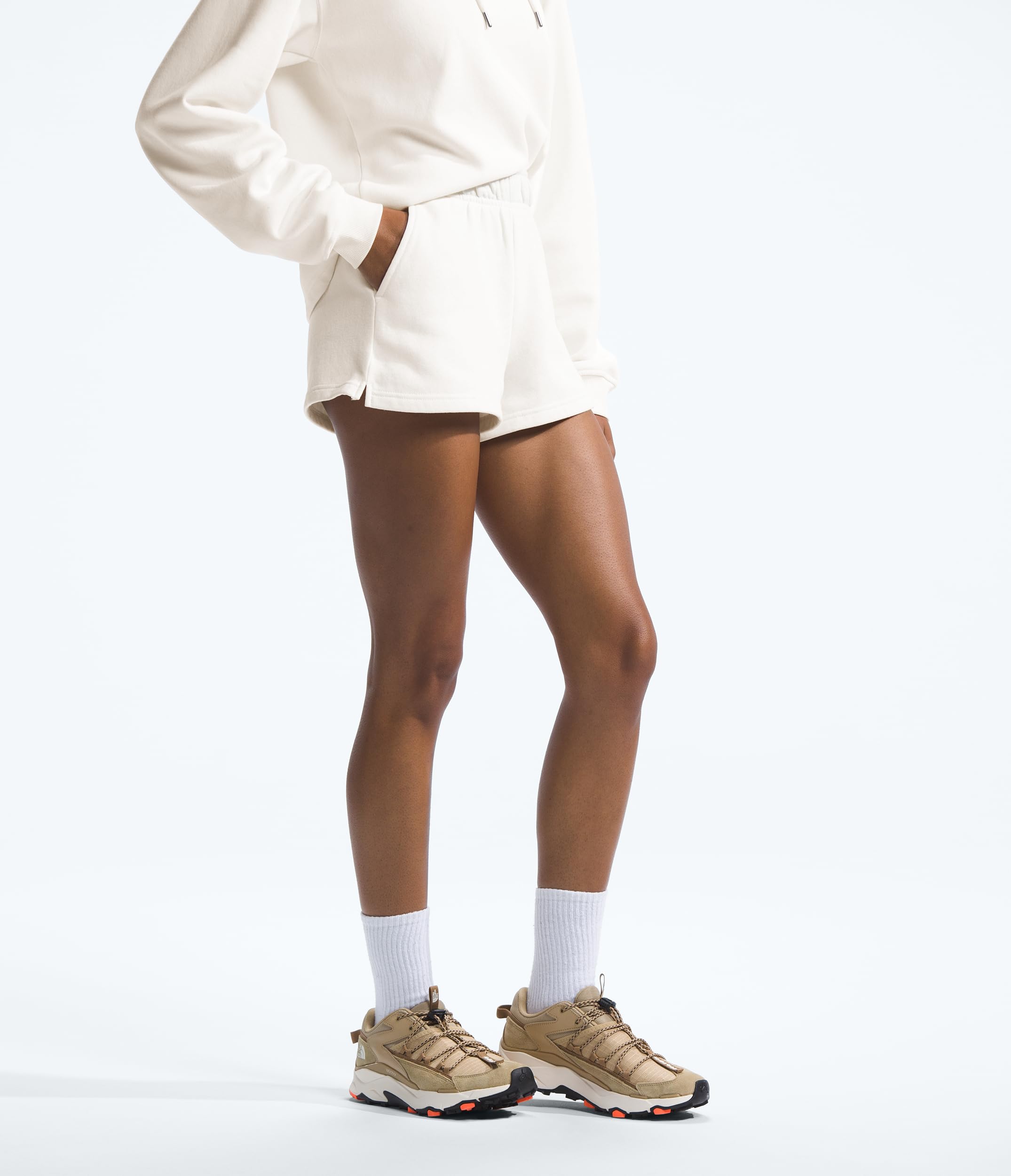 Foto 4 pulgar | Pantalones Cortos The North Face Para Mujer, De Forro Polar Con Forma De Media Cúpula, Color Blanco Dune - Venta