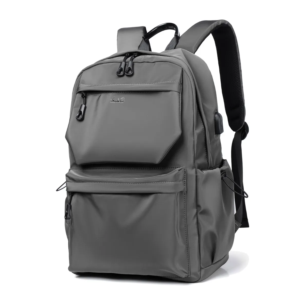 Foto 1 | Mochila Multifuncional De Moda Con Puerto Usb Para Hombre Poliéster Lab.g Gris