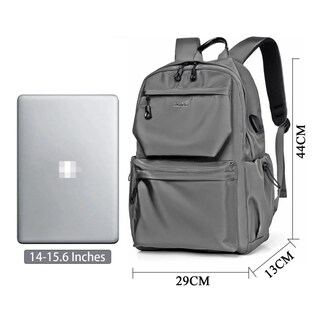 Foto 2 | Mochila Multifuncional De Moda Con Puerto Usb Para Hombre Poliéster Lab.g Gris