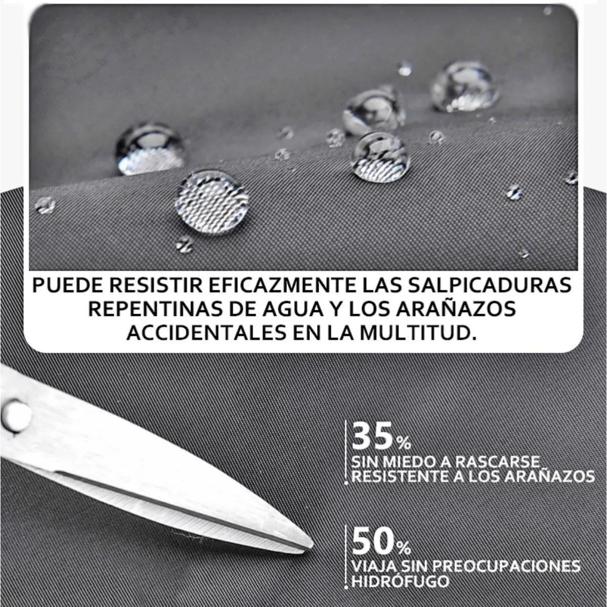 Foto 5 | Mochila Multifuncional De Moda Con Puerto Usb Para Hombre Poliéster Lab.g Gris