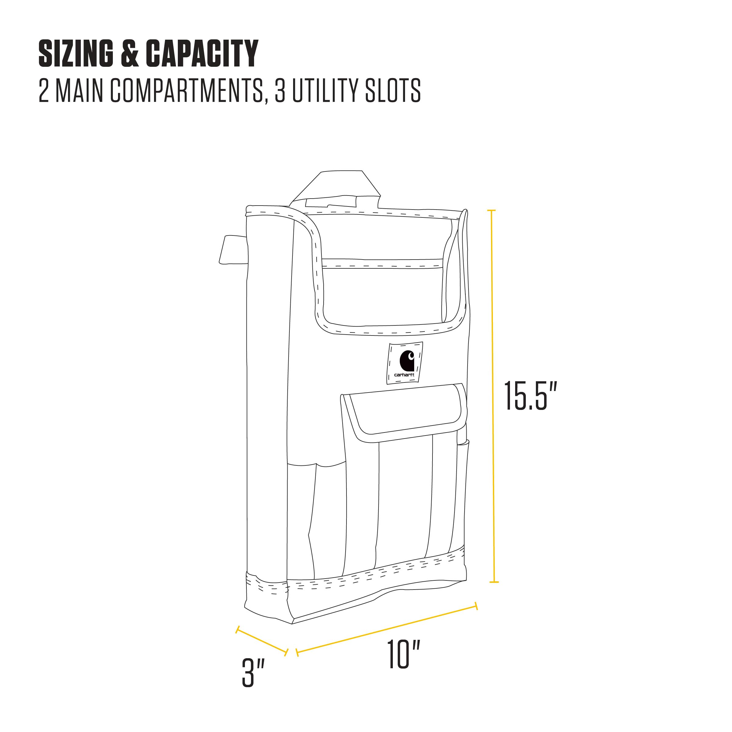 Foto 5 pulgar | Organizador Carhartt Para Asiento Delantero De Coche, Almacenamiento Para Asientos De Pasajeros - Venta Internacional.