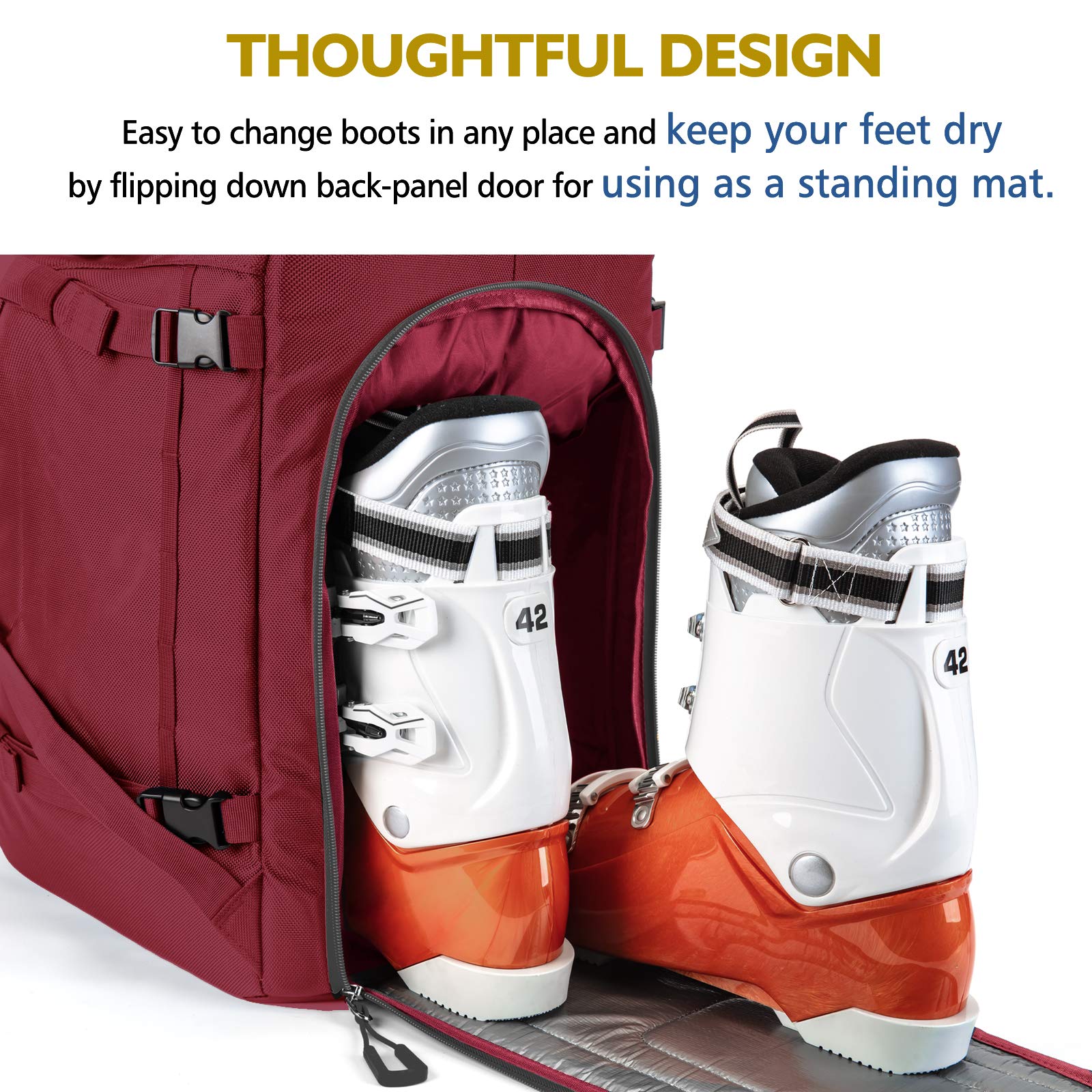 Foto 5 pulgar | Bolsa Para Botas De Esquí Unigear 50l, Mochila De Viaje Para Botas De Esquí (roja) - Venta Internacional.