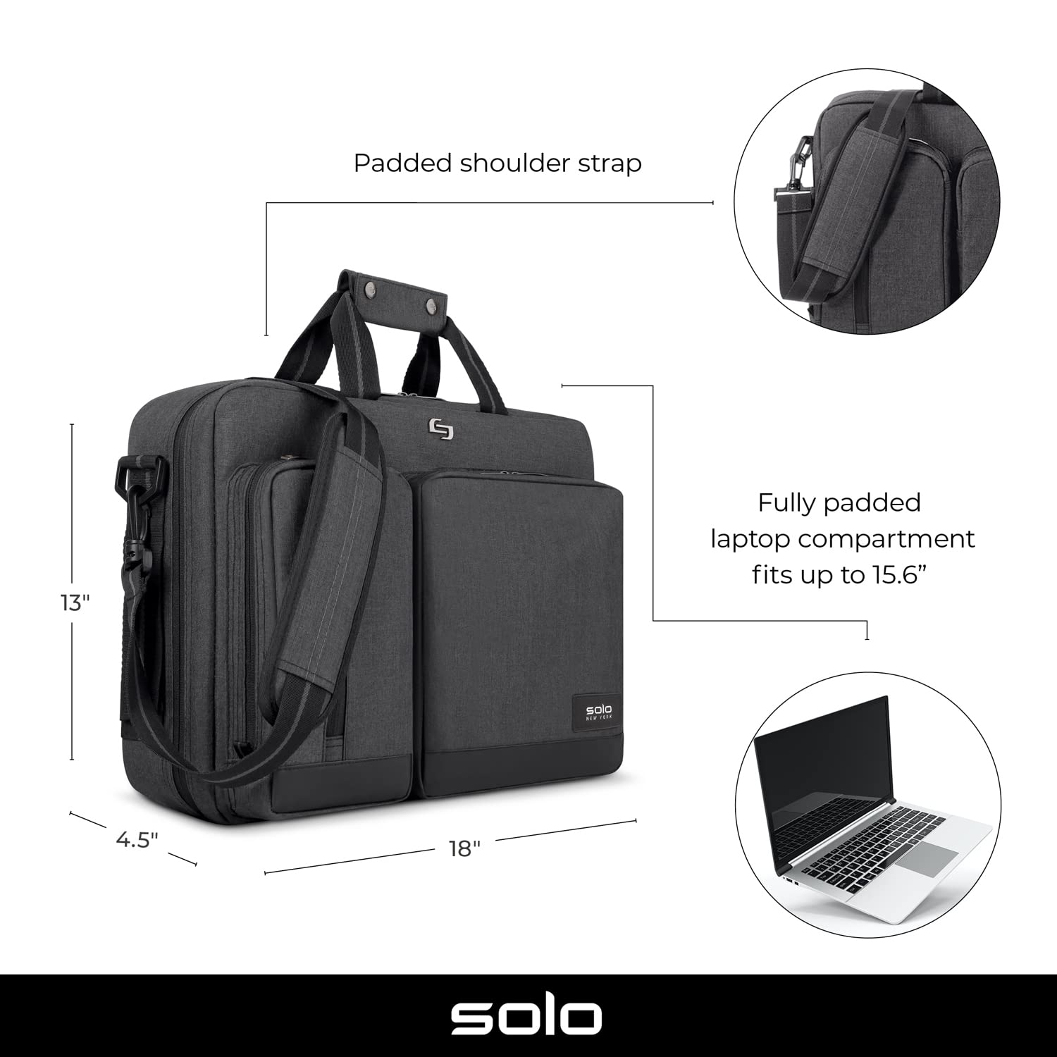 Foto 2 | Maletín Carrying Case Solo New York Urban Para Portátil De 15,6 Pulgadas - Venta Internacional.