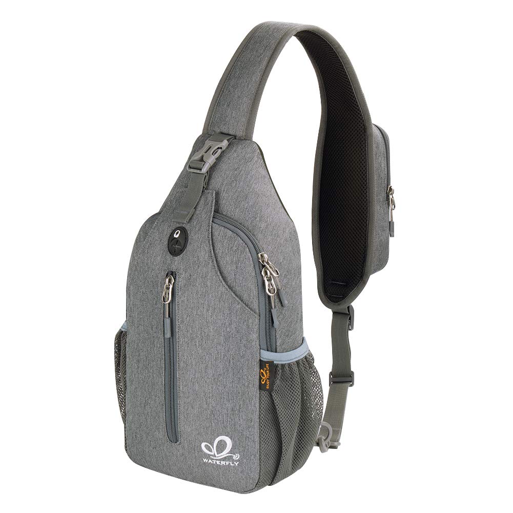 Foto 2 pulgar | Mochila Bandolera Waterfly, Bandolera, De Viaje, Senderismo, Gris - Venta Internacional.