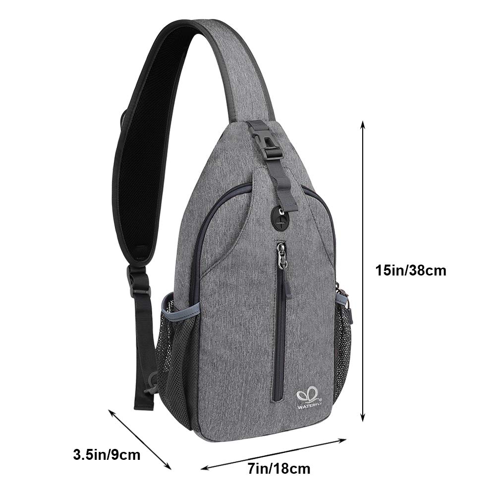 Foto 3 pulgar | Mochila Bandolera Waterfly, Bandolera, De Viaje, Senderismo, Gris - Venta Internacional.
