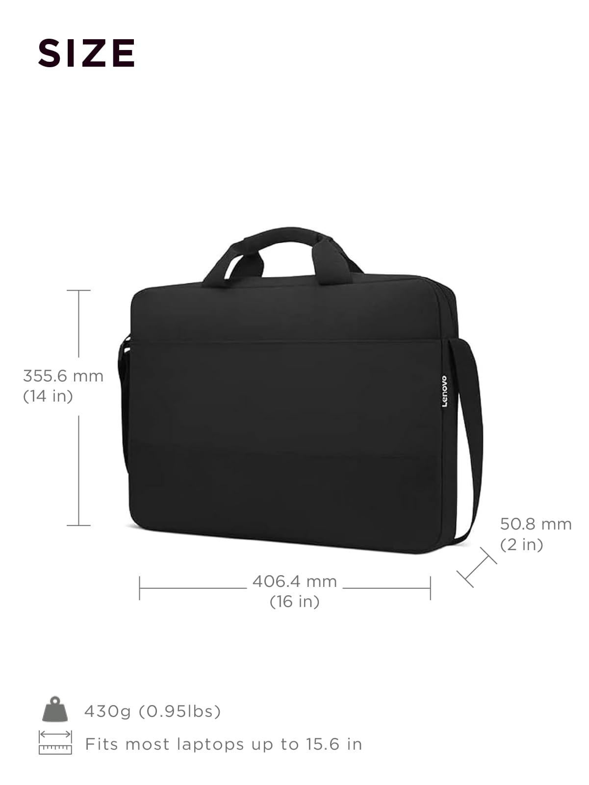 Foto 6 pulgar | Bandolera Para Portátil Lenovo T215 De 15.6 Pulgadas, Negra - Venta Internacional.