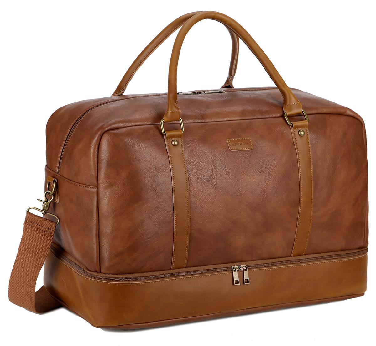 Foto 2 pulgar | Bolsa De Viaje Baosha De Piel Vegana Hb-38 Marrón - Venta Internacional.