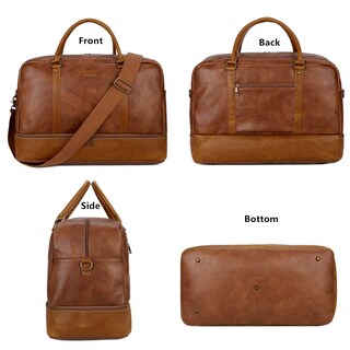 Foto 4 | Bolsa De Viaje Baosha De Piel Vegana Hb-38 Marrón - Venta Internacional.