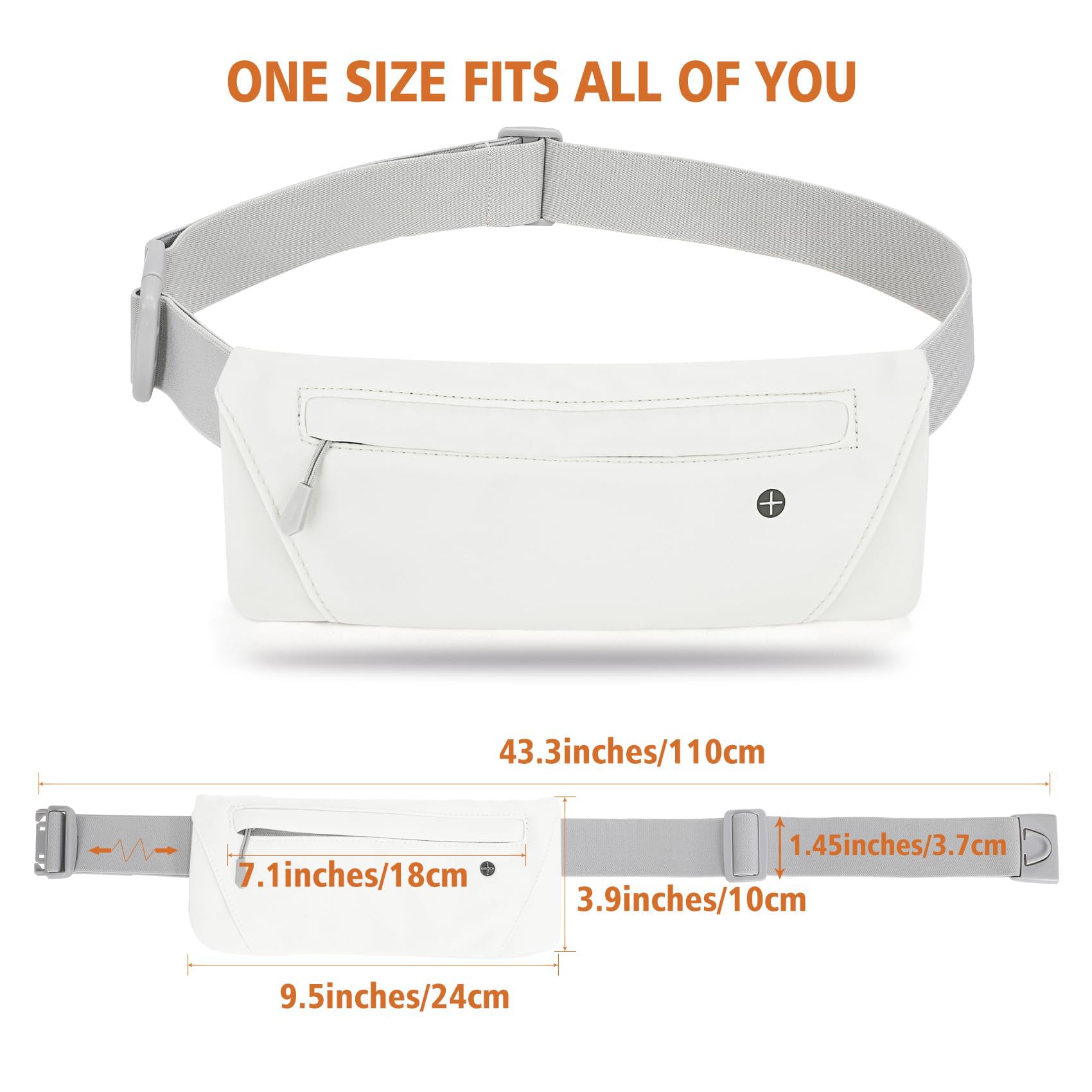Foto 5 | Cinturón Para Correr Whippy, Riñonera Delgada, Bolsa De Pecho, Blanca - Venta Internacional.