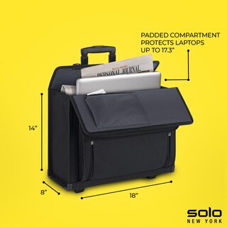 Foto 3 | Funda Rolling Catalog Solo New York Classic Negra De 17,3'' - Venta Internacional.