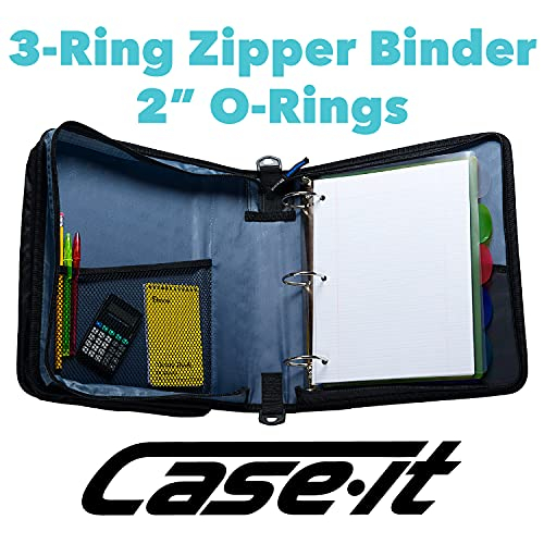 Foto 3 pulgar | Juntas Tóricas Universales Con Cremallera De 2 Pulgadas De Binder Case-it, Color Azul Lt-007 - Venta Internacional.