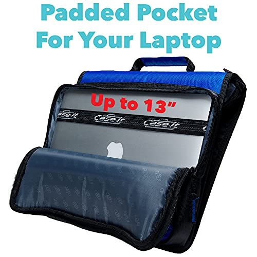Foto 4 pulgar | Juntas Tóricas Universales Con Cremallera De 2 Pulgadas De Binder Case-it, Color Azul Lt-007 - Venta Internacional.