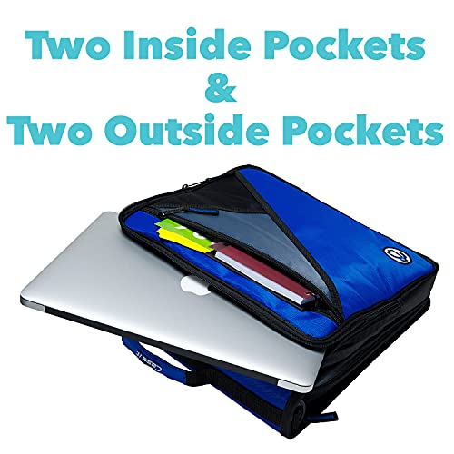 Foto 6 pulgar | Juntas Tóricas Universales Con Cremallera De 2 Pulgadas De Binder Case-it, Color Azul Lt-007 - Venta Internacional.