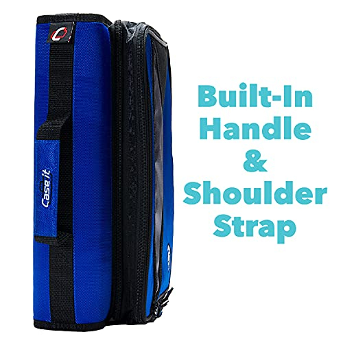 Foto 8 pulgar | Juntas Tóricas Universales Con Cremallera De 2 Pulgadas De Binder Case-it, Color Azul Lt-007 - Venta Internacional.
