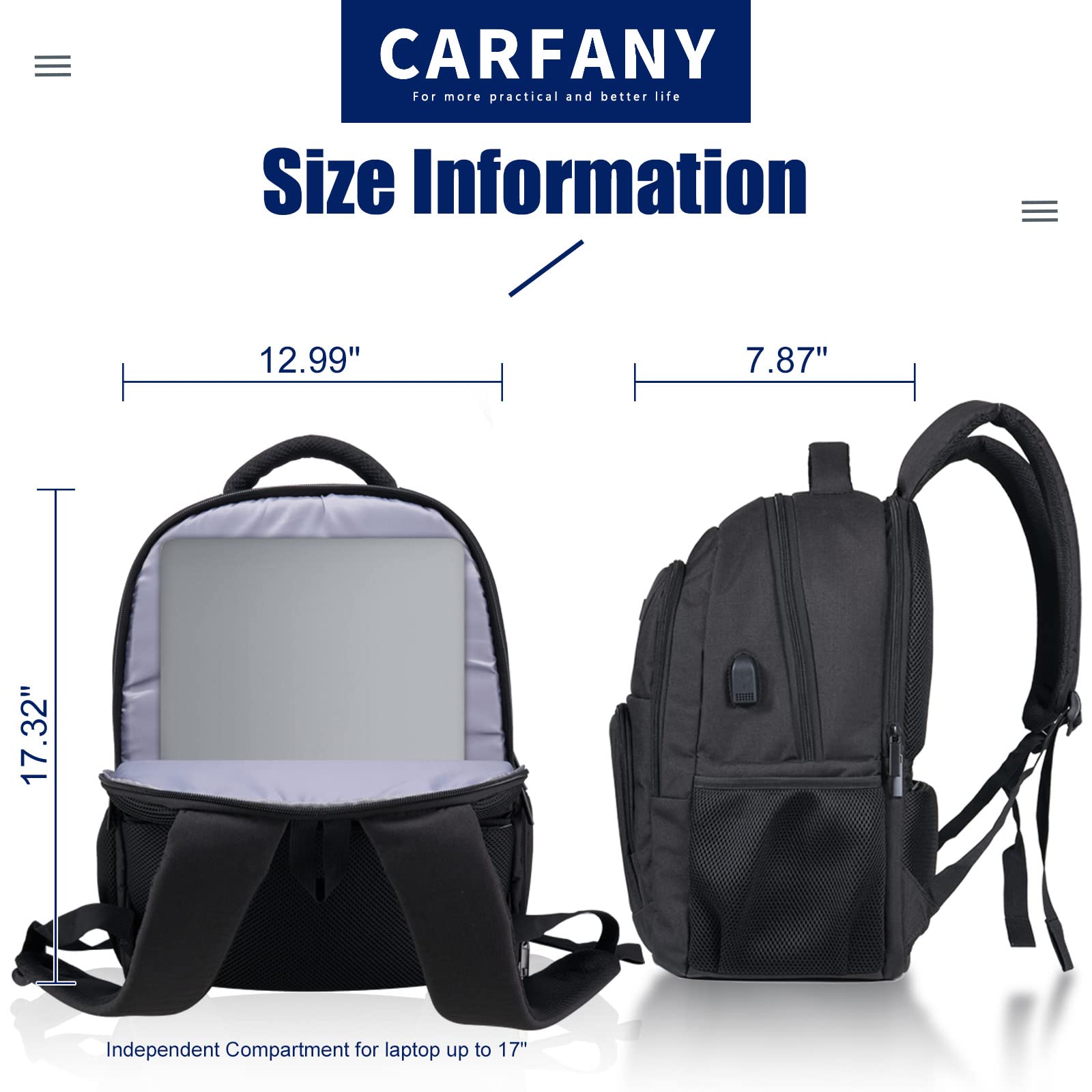 Foto 3 pulgar | Mochila Carfany Para Máquina Cpap Y Portátil - Venta Internacional.