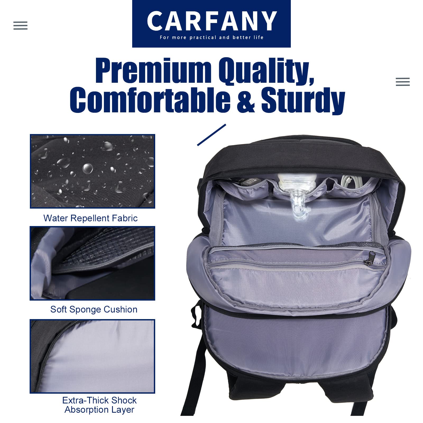 Foto 5 pulgar | Mochila Carfany Para Máquina Cpap Y Portátil - Venta Internacional.