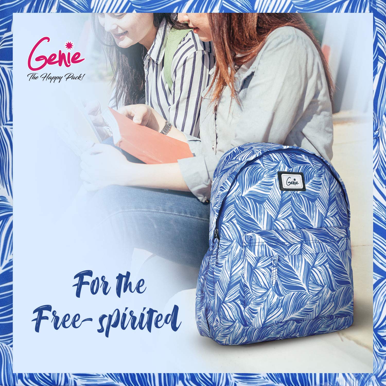 Foto 6 pulgar | Mochila Genie Vacay 13cm Azul Marino Casual - Venta Internacional.