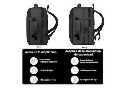 Foto 3 | Mochila Xtellar Para Laptop Mochilas Escolares Mochila De Viaje Mochila Impermeable Para Portátil Carga Por Usb Exte