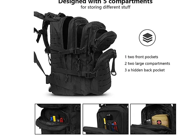 Foto 4 pulgar | Mochila Xtellar Táctica Impermeable 45l Gran Capacidad 900d Oxford