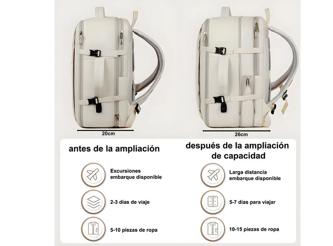 Foto 4 pulgar | Mochila Xtellar Para Laptop Mochilas Escolares Mochila De Viaje Mochila Impermeable Para Portátil Carga Por Usb Exte