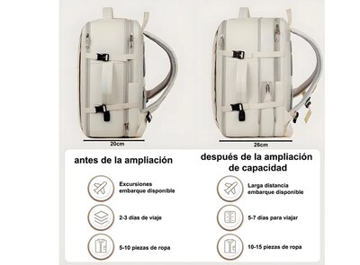 Foto 3 | Mochila Xtellar Para Laptop Mochilas Escolares Mochila De Viaje Mochila Impermeable Para Portátil Carga Por Usb Exte