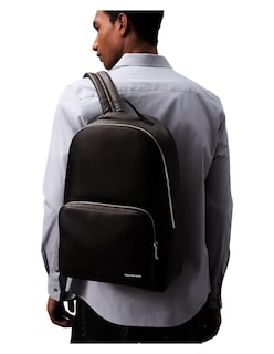 Foto 4 | Mochila Calvin Klein Casual De Piel Unisex Escolar Negro Urbana