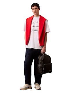 Foto 5 | Mochila Calvin Klein Casual De Piel Unisex Escolar Negro Urbana