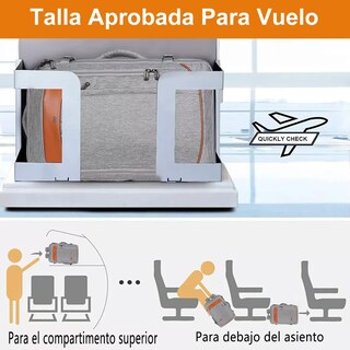 Foto 2 | Mochila De Viaje Expandible Antirrobo De 40 L Eo Safe Imports Esi-19854 Gris