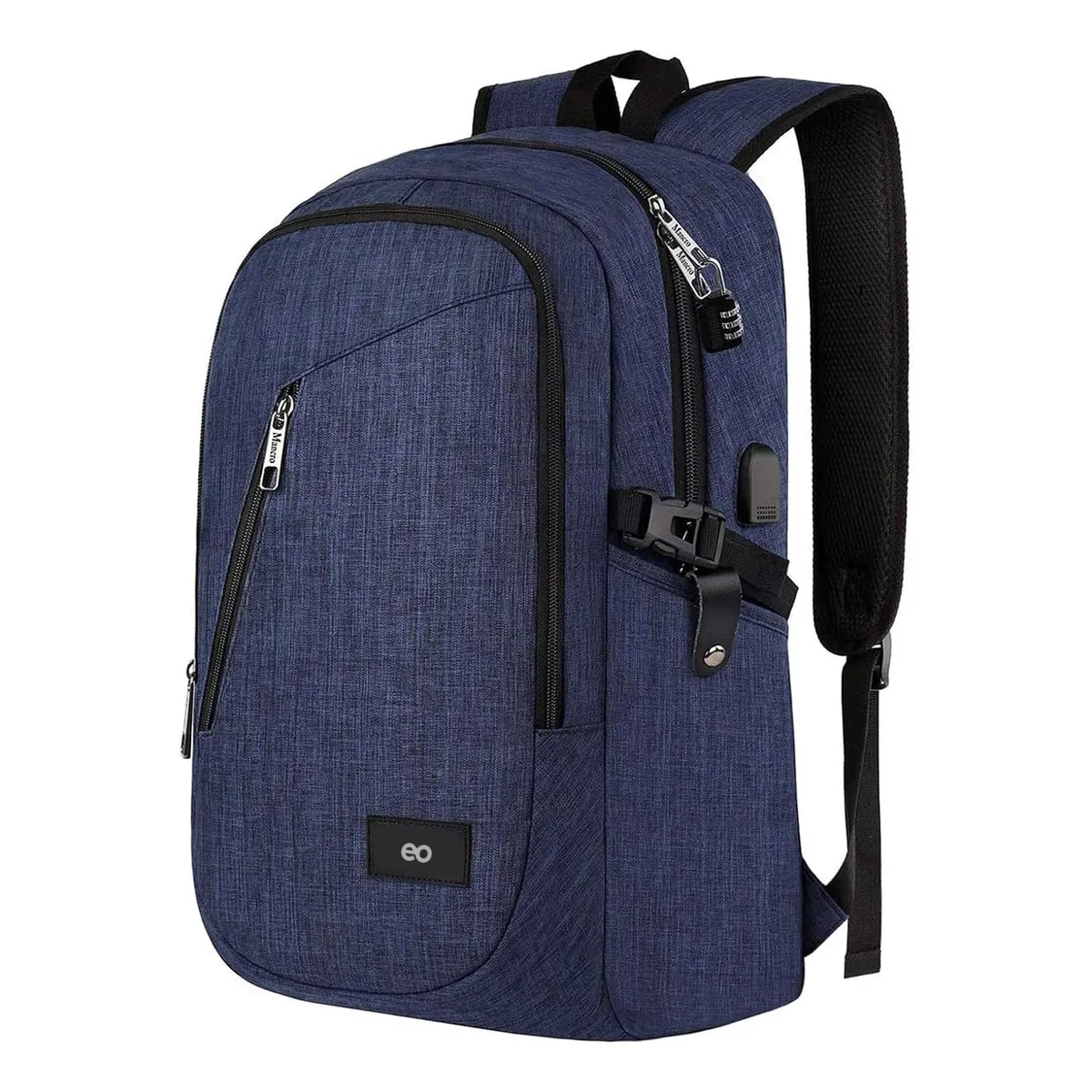 Foto 2 pulgar | Mochila Para Laptop Impermeable Y Antirrobo Con Candado Eo Safe Imports Esi-19856 Azul