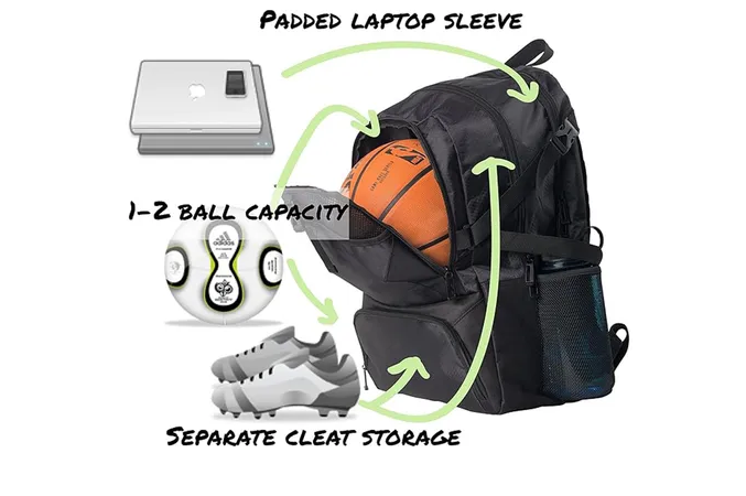 Foto 2 | Xtellar Mochila Deportiva Versátil 30l: Impermeable, Ideal Para Futbol Y Gym