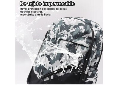 Foto 4 | Xtellar Mochila Antirrobo Multiusos Con Compartimentos De Almacenamiento, Impermeable, Oxford 900d, Estilo Camuflaje Ch