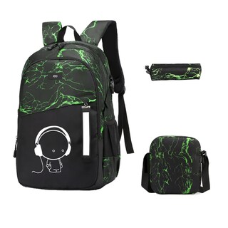 Foto 1 | Set 3 Mochila Luminosa Antirrobo Laptop Eo Safe Imports Esi-19860 Negro