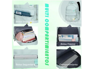 Foto 4 | Mochila Xtellar Uniuni Sc-s707 Verdes 30l - Almacenamiento Versátil Y Resistente.