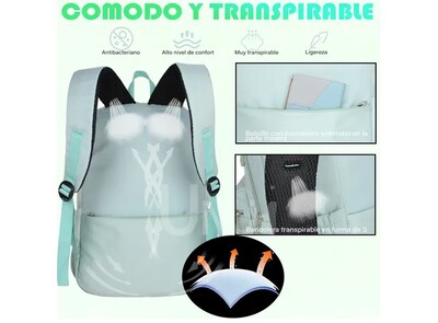 Foto 5 | Mochila Xtellar Uniuni Sc-s707 Verdes 30l - Almacenamiento Versátil Y Resistente.