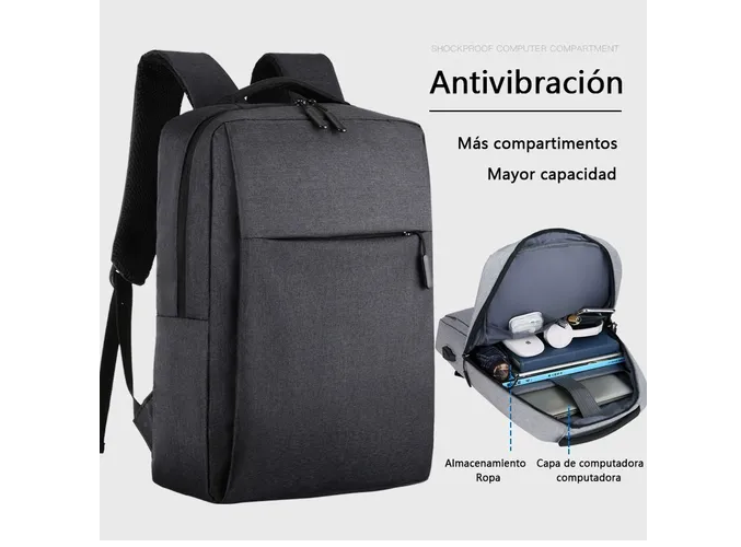Foto 5 pulgar | Xtellar Mochila Antirrobo E Impermeable Para Estudiantes Con Puerto Usb - Laptop Backpack
